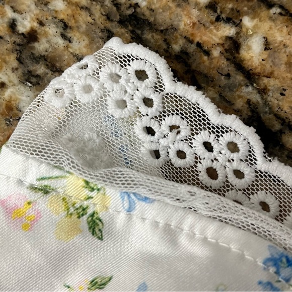 Sexy Floral Ribbon Strap Crop Top Lace Hippie Flower Ruffles Coquette  Cami S - Picture 11 of 12